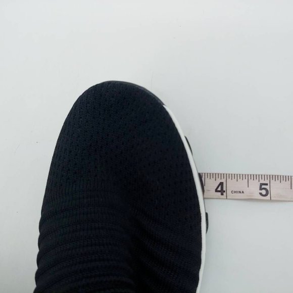 Naniya Womens Sneakers Shoes Black White Mid Top Slip On Mesh Eur 37‎ M New - Picture 7 of 10